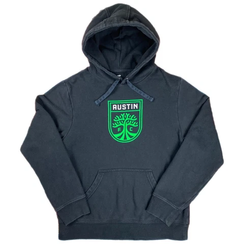 Men's Fanatics Branded Black Austin FC Official Logo Pullover Hoodie Size Small Cover