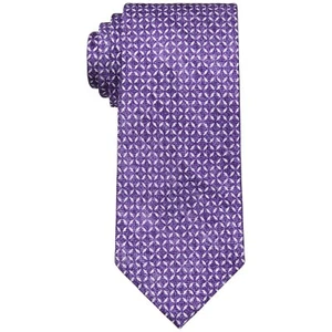 Michael Kors Men's Geometric-Print Tie Purple OS B4HP - Picture 1 of 1