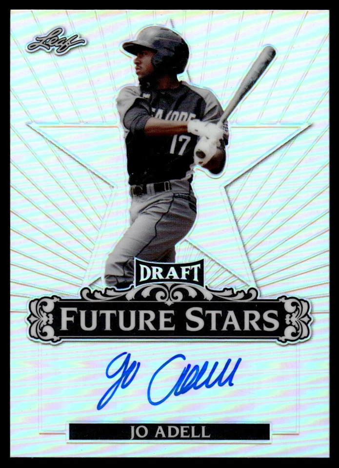 2017 Leaf Metal Draft Future Stars Auto Jo Adell Auto Los Angeles Angels #FS-JA1 - Image 1 of 2