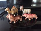 Vintage Antique Celluloid Christmas Animals Lot Of 4