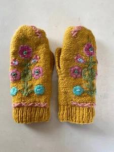 Anthropologie FRENCH KNOT Lindsey Mason Wool Mittens - Nice! - Picture 1 of 1