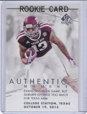MIKE EVANS ROOKIE CARD 2014 Upper Deck SP Authentic Bucs Football TEXAS A&M RC! - Image 1 of 2