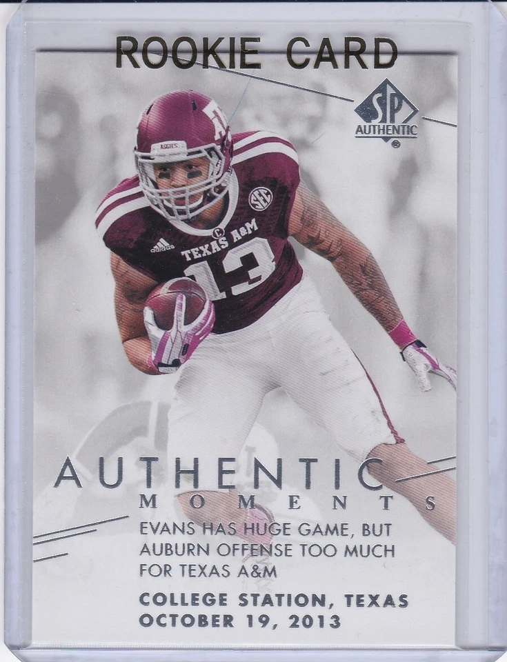 MIKE EVANS ROOKIE CARD 2014 Upper Deck SP Authentic Bucs Football TEXAS A&M RC! - Image 1 of 2
