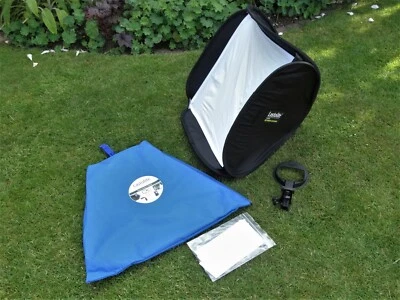 Lastolite (Manfrotto) Ezybox Hotshoe Softbox - 54x54cm inc Bracket & Case -Nice! - Image 1 of 4