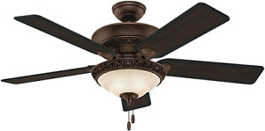 Italian Countryside Indoor Ceiling Fan with Led Lights and Pull Chain Control
