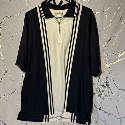 Camisa polo masculina Tehama Clint com zíper tamanho grande 100% algodão - Imagem 1 de 4