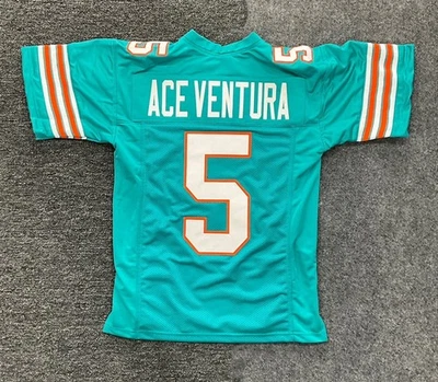 Camiseta deportiva Ace Ventura Miami Aqua Ray Finkle #5 talla mediana Foto 1 de 3