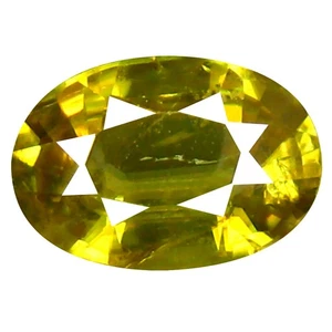 0.59 ct Fair Oval Cut (6 x 4 mm) Pakistan Brownish Yellow Sphene Gemstone - Picture 1 of 1
