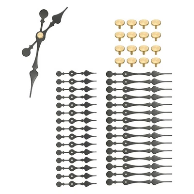 Kit de Manecillas de Reloj, Juego de 16 Manecillas de Reloj de Aluminio Piezas de Repuesto, Negro Estilo 18 Foto 1 de 4