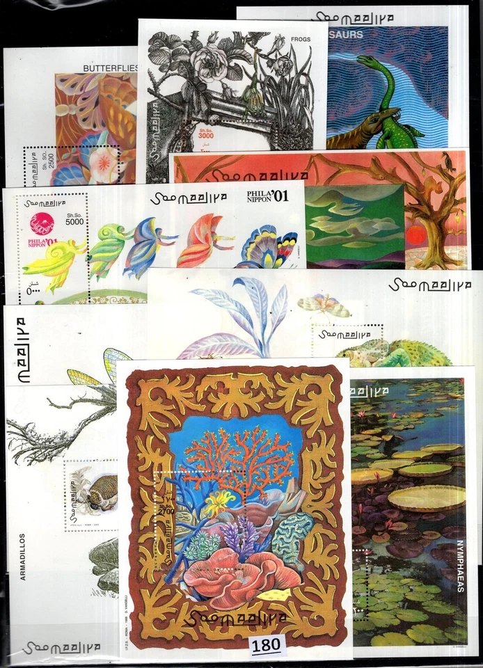 OH SOMALIA - MNH - 10 S/S - CORAL, ANIMALES, NATURALEZA, DINOSAURIOS, MARIPOSA Foto 1 de 1