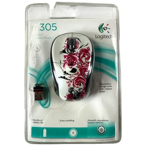 Logitech M305 Wireless Mouse Fantasy Collection Ergonomic Floral Spiral - NEW! - Picture 1 of 5