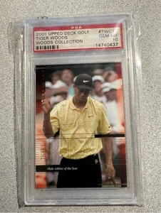 2001 Upper Deck Golf #TWC11 Tiger Woods RC Rookie PSA 10 GEM MINT LOW POP - Picture 1 of 2