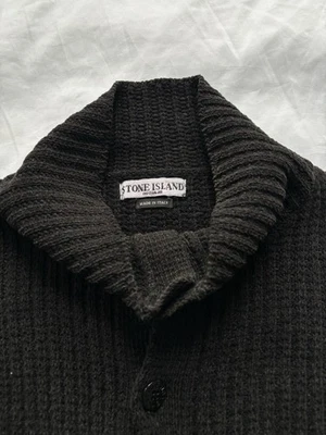 Stone Island Men’s Button Up Cardigan Black Large Very Good Condition Rare - image 1 of 4