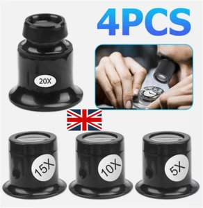 5X 10X 15X 20X Pocket Magnifying Jewelry Eye Glass Magnifier Jewelery Loop Loupe - Picture 1 of 15