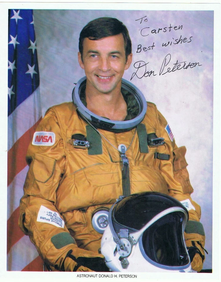Donald H. Peterson (1933-2018) Astronaut STS-6 sign. NASA-Litho - Bild 1 von 1