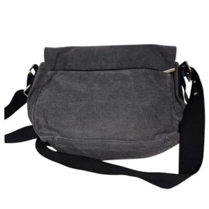 Kenneth Cole Reaction Messenger Bag Canvas Crossbody Flap Gray - Picture 1 of 17