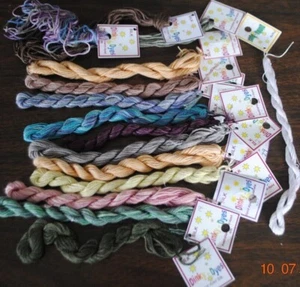 DINKY DYES Silk 6 Strand 8m Hand Dyed Floss THREAD Needlework YOUR CHOICE - Picture 1 of 15