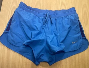 Nike Running Gym Shorts Dri Fit Blue Polyester Lined Women’s Size M - Picture 1 of 6