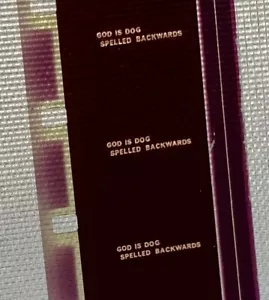 rare 16mm FILM SHORT PRINT GOD IS DOG SPELLED BACKWARDS 1960s color sound - Imagen 1 de 8