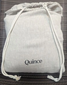 Quince 100% European Linen Duvet 3PC Set Cover Natural Chambray Full/Queen -NEW- - Picture 1 of 7