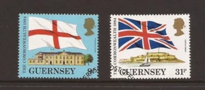 1984 Guernsey, Commonwealth Links, Flags, Fine Used Set of Stamps, SG 294/5#185 - Picture 1 of 1