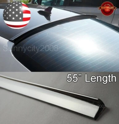 55" Semi Gloss Black Rear Diffuser Window Roof Trunk Spoiler Lip For  Mitsubishi - Image 1 of 4