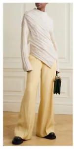 Proenza Schouler Bias Cable Asymmetrical Cream Sweater Womens Large NEW - Picture 1 of 10