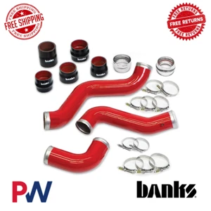 Banks Power Red PowderCoated Boost Tube Upgrade Kit For Chevy & GMC 2500 / 3500 - Picture 1 of 5