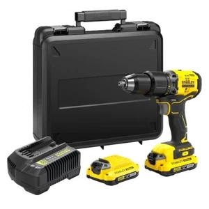18V STANLEY FATMAX V20 Cordless B/L Hammer Drill, 2 x 2.0Ah Lithium SFMCD715D2K - Picture 1 of 11