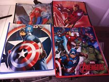 Marvel Avengers Lot of 4 Reusable Tote Bags w/ Handles Spiderman : Iron Man :