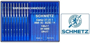 SCHMETZ DPX17 NM:90 SIZE14 SY3355 MACCHINA DA CUCIRE INDUSTRIALE PIEDE CAMMINA AGO - Foto 1 di 4