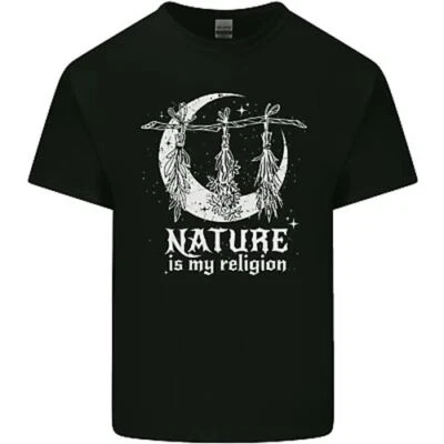 Nature Is My Religion Witch Halloween Mens Cotton T-Shirt Tee Top - Image 1 of 4
