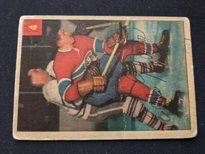 1954-55 Parkhurst Hockeykarte # 4 Eddie Mazur - Montreal Canadiens (GD) - Bild 1 von 3