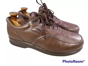 MINT SAS TRIPAD COMFORT TIME OUT MEN LACES WALKING SHOES SIZE 12 M BROWN LEATHER - Picture 1 of 11