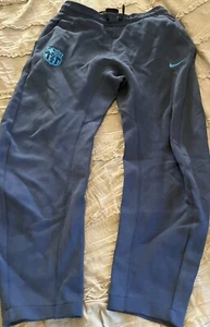 Nike FC Barcelona FCB Pants Blue Track Jogger Sweatpants SMALL Pants - Picture 1 of 2