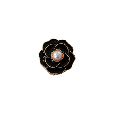 Cuff Button Covers Button Cover Cufling Camellia Black Pearl Luxury - Bild 1 von 4