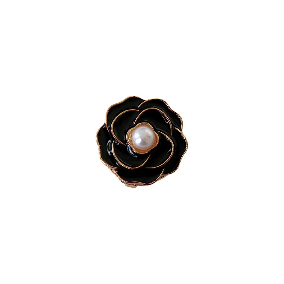Cuff Button Covers Button Cover Cufling Camellia Black Pearl Luxury - Bild 1 von 4