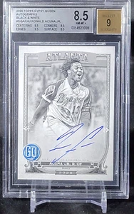 Ronald Acuna Jr 2020 Topps Gypsy Queen Auto B & W parallel /50 (C4) - Picture 1 of 2