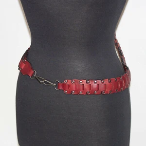 Cinturón rojo trenzado Treasure & Bond (nuevo sin etiquetas - talla única) - Imagen 1 de 2