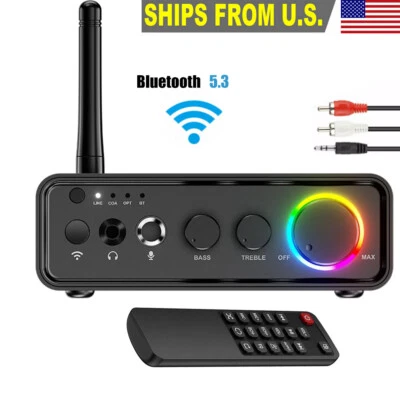 Upgraded Bluetooth5.3 Audio Receiver Transmitter Home Stereo TV HiFi Adapter USB - Image 1 of 4