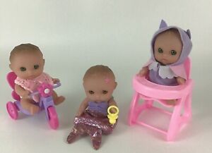 Berengeur Babies Lil Cuties Lot Mini 5" Vinyl Baby Dolls Accessories and Outfits