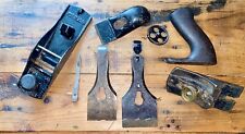 Lot of 8 Vintage Stanley And Other Wood Plane Parts 