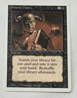 Demonic Tutor - Revised Edition - Magic the Gathering MtG - M/NM - Unplayed - Image 1 of 4
