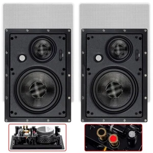 Paar 3-Wege Wand Decke Stereo Audio Lautsprecher 6,5" 160 W Heimkino Kino - Bild 1 von 6