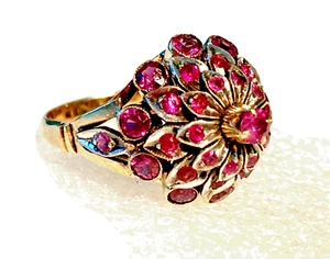 ESTATE 14K SOLID Y/W GOLD RING NATURAL PINK SAPPHIRE Amethyst SIZE 7 5.5GR - Picture 1 of 5