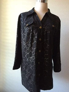 INC International Concepts Women's Military Jacket Camo Black Olive M - Picture 1 of 5