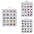 Halloween Nail Charms for Acrylic Nails 3D Alloy Spiders Skull Halloween Charms