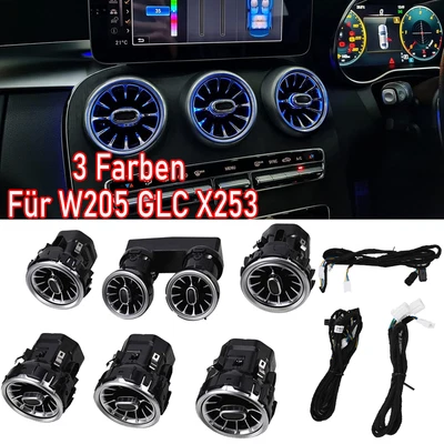 3 Farben Air Vent LED Umgebungslicht Für Mercedes Benz C-Klasse W205 GLC X253 - Bild 1 von 4