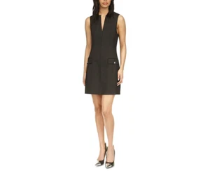 MICHAEL Michael Kors Split-Neck Sleeveless Mini Shift Dress MSRP $195 - Picture 1 of 4
