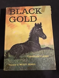 First Printing *A*Edition Black Gold Marguerite Henry 1957 Hardcover Dust Jacket - Picture 1 of 6